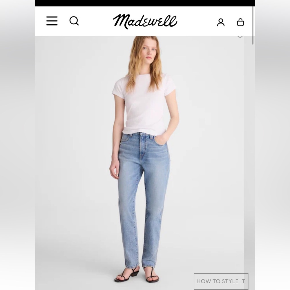 Madewell Light Blue Straight Leg Curvy Jeans